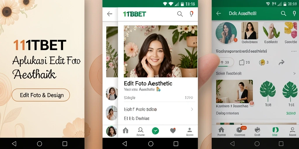 Tampilan antarmuka utama aplikasi Edit Foto Aesthetic 11TBET.