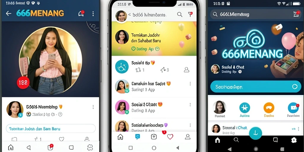 Antarmuka utama 666MENANG menampilkan fitur pencarian Dating App yang intuitif.