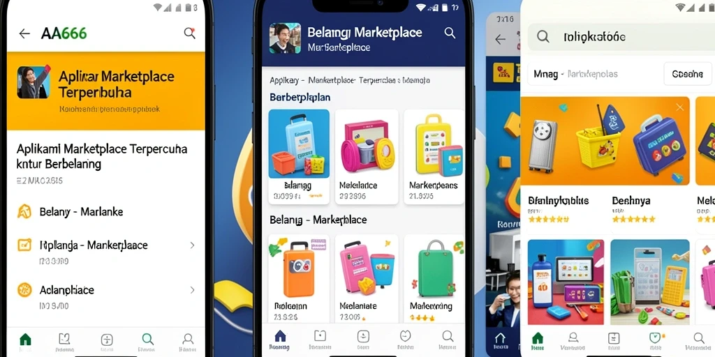 Antarmuka pengguna AA666 yang sederhana dan efisien untuk berbelanja.