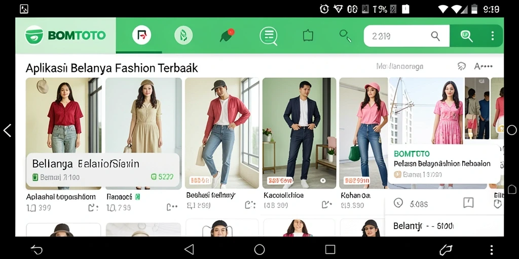 Antarmuka modern dan intuitif dari aplikasi BOMTOTO.