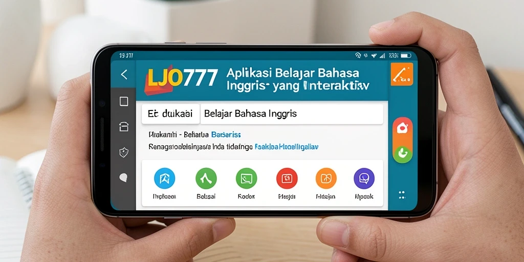 Antarmuka menarik dan ramah pengguna dari aplikasi LJO777.