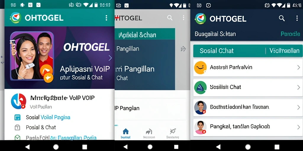 Tampilan antarmuka OHTOGEL dengan fitur VoIP Panggilan yang intuitif.