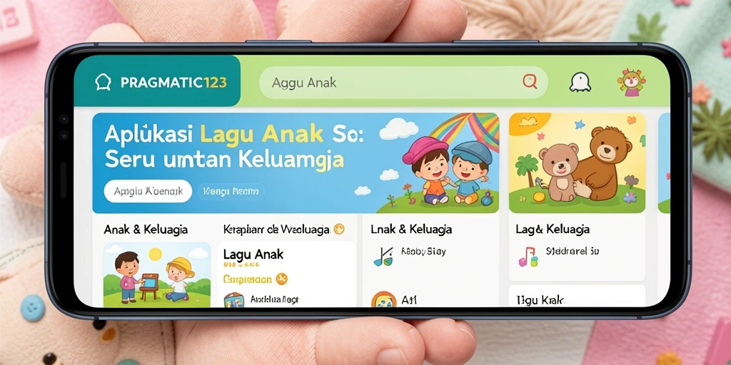 Antarmuka aplikasi PRAGMATIC123 yang ramah anak dan penuh warna.