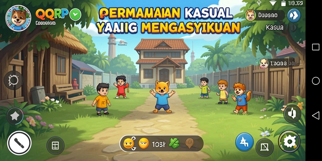 Antarmuka permainan QQRP yang menarik dan menyenangkan.
