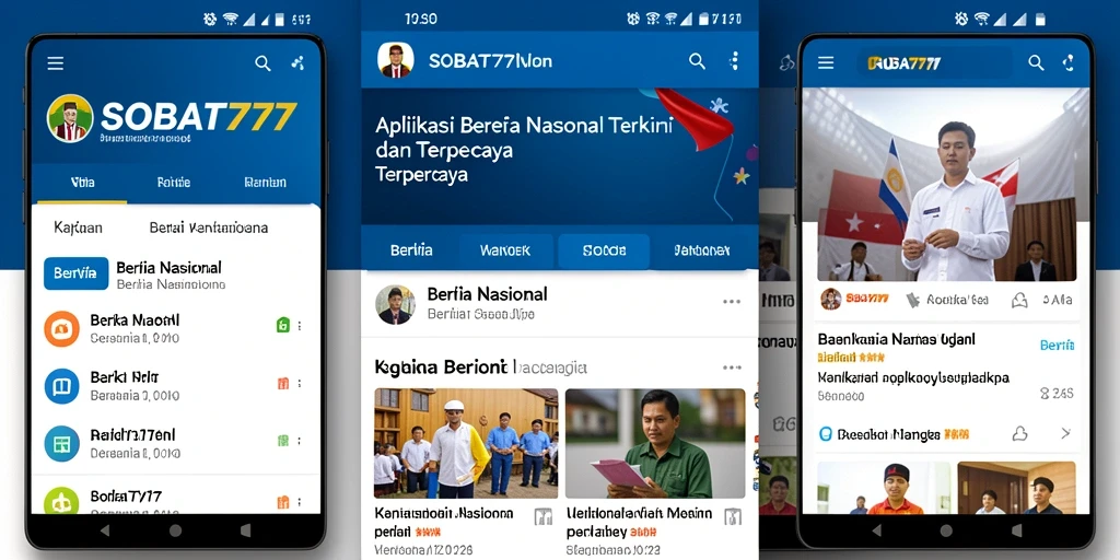 Tampilan antarmuka SOBAT777 yang modern dan informatif.