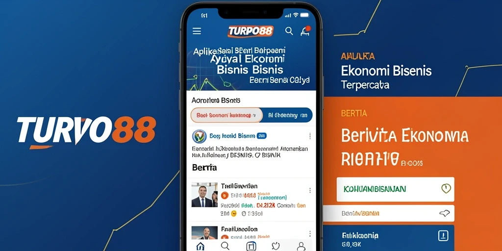 Antarmuka TURBO88 menampilkan berita ekonomi terkini dengan desain yang menarik.