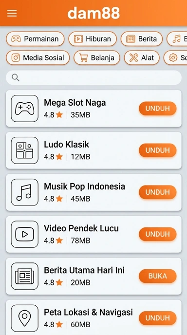 Katalog Aplikasi Populer dan Kanal Uji - dam88